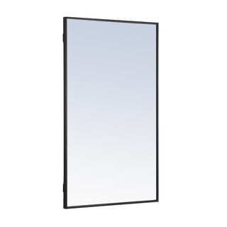 Metal frame Rectangle Mirror 24 inch Black