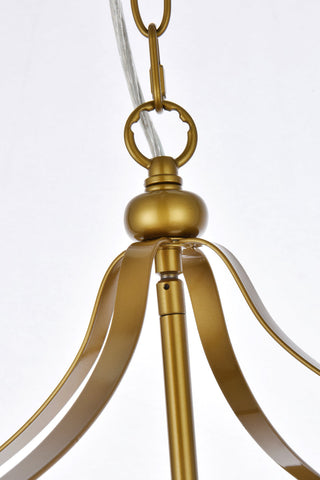 Janet 4 lights pendant in brass