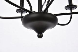 Westley 9 lights pendant in black