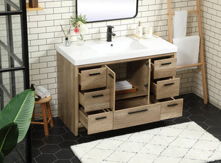 48 inch Single bathroom vanity in natural oak