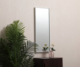 Metal frame rectangle mirror 14 inch x 36 inch in White