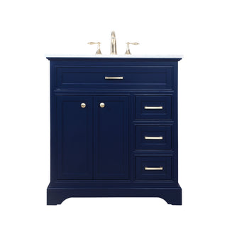 32 inch Single bathroom vanity in Blue