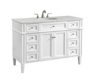 48 In. Single Bathroom Vanity Set In White