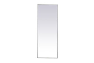 Metal frame rectangle mirror 14 inch x 36 inch in White