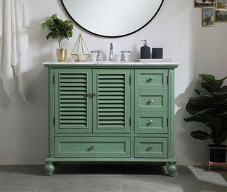 42 inch Single Bathroom Vanity in Vintage Mint