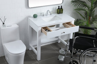 36 Inch ADA Compliant Bathroom Vanity In White