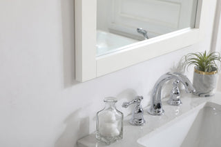 Aqua rectangle vanity mirror 24 inch in White