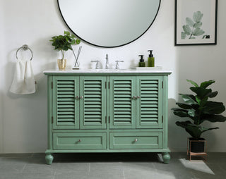 48 inch Single Bathroom Vanity in Vintage Mint