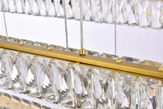 Monroe 42 inch LED triple rectangle pendant in gold