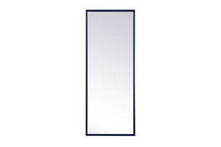 Metal frame rectangle mirror 14 inch x 36 inch in Blue