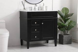 32 inch Single bathroom vanity in Black