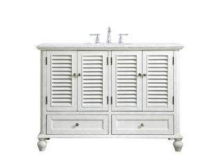 48 inch Single Bathroom Vanity in Antique White