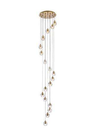 Eren 18 lights Gold pendant