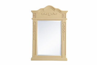 Wood frame mirror 24 inch x 36 inch in Light Antique Beige