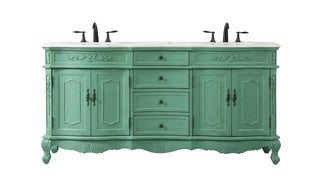 72 inch double bathroom vanity in vintage mint