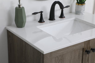 30 inch Single Bathroom Vanity in Weathered oak