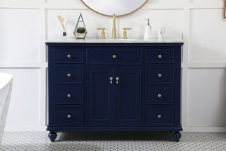 48 inch Single bathroom vanity in blue