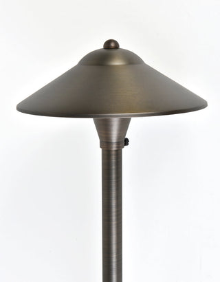 PATH LIGHT D9 H24 ANTIQUE BRASS INCLUDES STAKE G4 HALOGEN 20W(LIGHT SOURCE NOT INCLUDED)