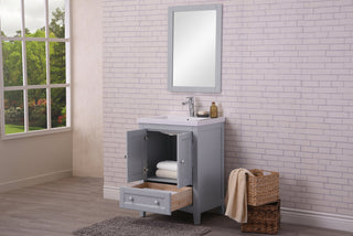 24 In. Single Bathroom Vanity Set In Medium Grey