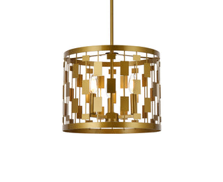 Levante 3 lights pendant in brass