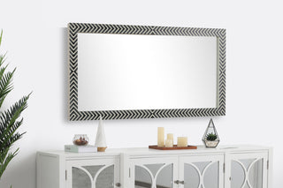 Rectangular mirror 60x30 inch in chevron