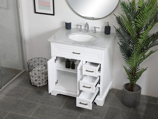 32 inch Single bathroom vanity in white