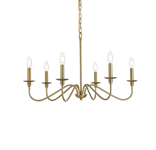 Rohan 30 inch chandelier in Satin Gold