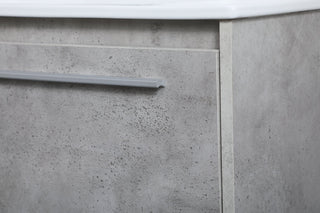 36 inch  Single Bathroom Floating Vanity in Concrete Grey