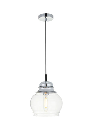 Kenna 1 Light Chrome Pendant With Clear Glass