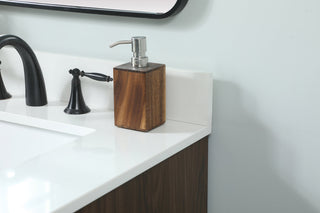 30 inch Single bathroom vanity in walnut with backsplash