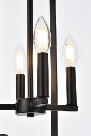 Rosenfeld 4 lights pendant in black