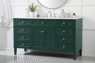 60 inch Single bathroom vanity in green