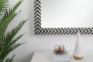 Rectangular mirror 60x30 inch in chevron