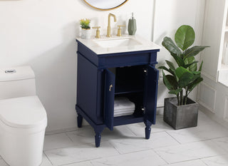 24 inch Single bathroom vanity in blue