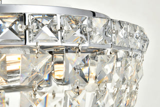 Tranquil 4 light Chrome Flush Mount Clear Royal Cut Crystal