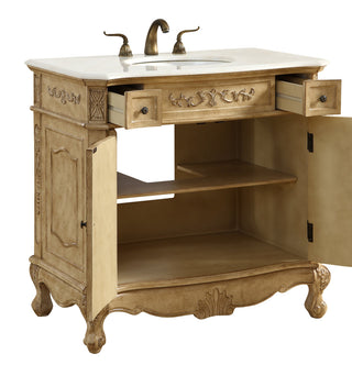 36 In. Single Bathroom Vanity Set In Antique Beige