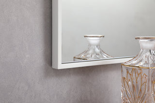 Metal frame rectangle mirror 18 inch x 36 inch in White