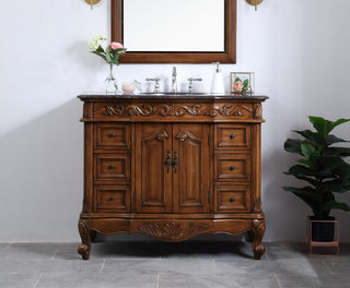 42 in. Single Bathroom Vanity set in teak