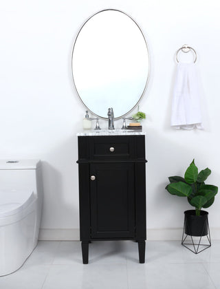 18 inch Single bathroom vanity in Black