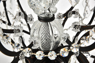 Geneva 6 light Dark Bronze Chandelier Clear Royal Cut crystal