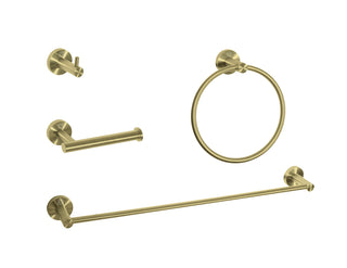 Freya 4-Piece Bathroom Hardware Set in Brushed Gold