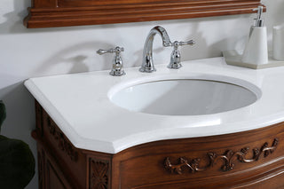 72 inch Double Bathroom vanity in Teak with ivory white engineered marble