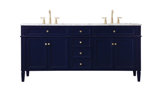 72 inch double bathroom vanity in blue