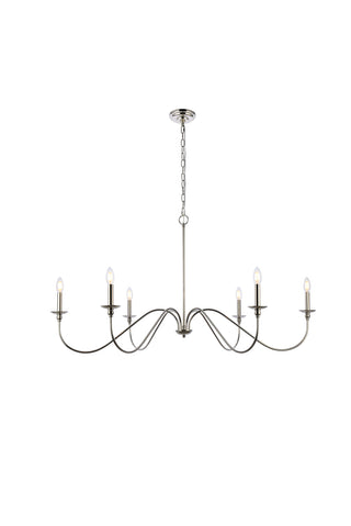 Rohan 48 inch chandelier in polished nickel