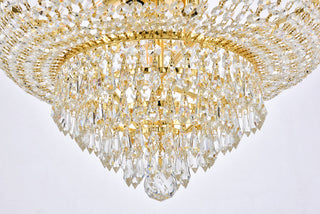 Century 12 light Gold Chandelier Clear Royal Cut Crystal