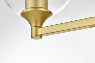 Foster 4 light Brass and Clear Bath Sconce