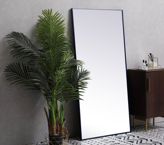 Metal frame rectangle mirror 30 inch x 60 inch in Blue