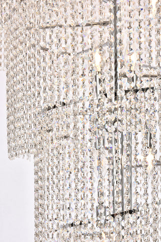 Spiral 32 light Chrome Chandelier Clear Royal Cut Crystal