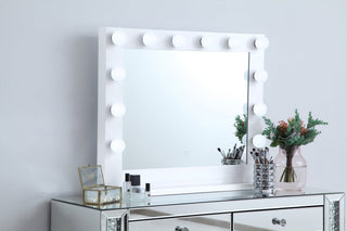 Brenda 32 inch by 26 inch plug in LED 5000K mirror in white