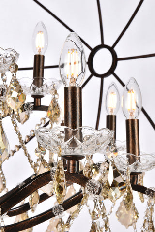 Geneva 25 light Dark Bronze Chandelier Clear Royal Cut crystal